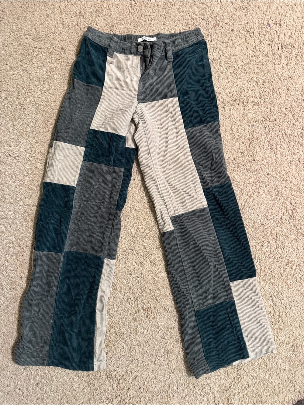 PacSun Womens XS Patchwork Corduroy Pants